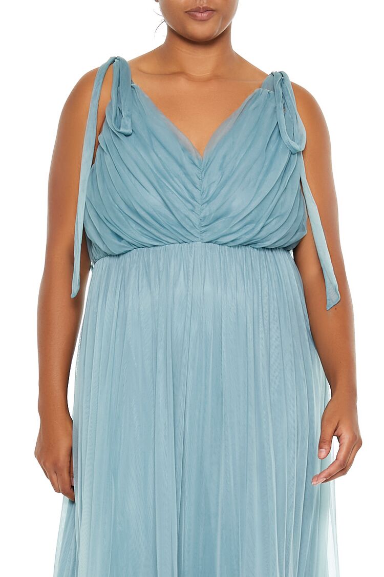 Plus Size Tiered Tie-Strap Maxi Dress - Image 2