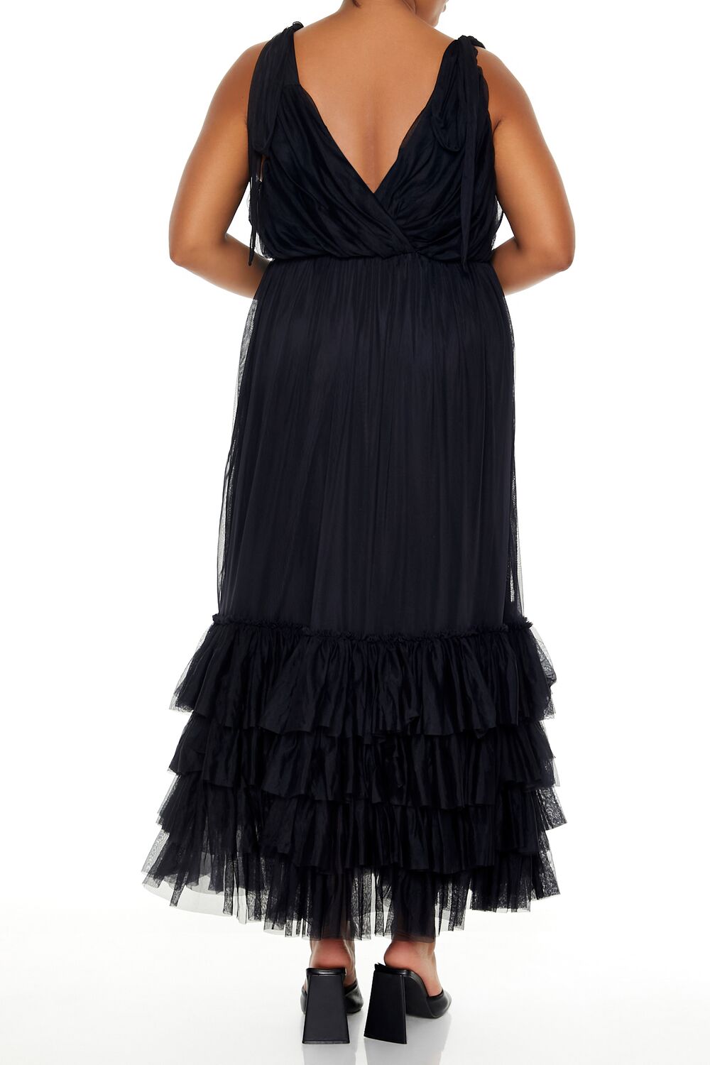 Plus Size Tiered Tie-Strap Maxi Dress - Image 9