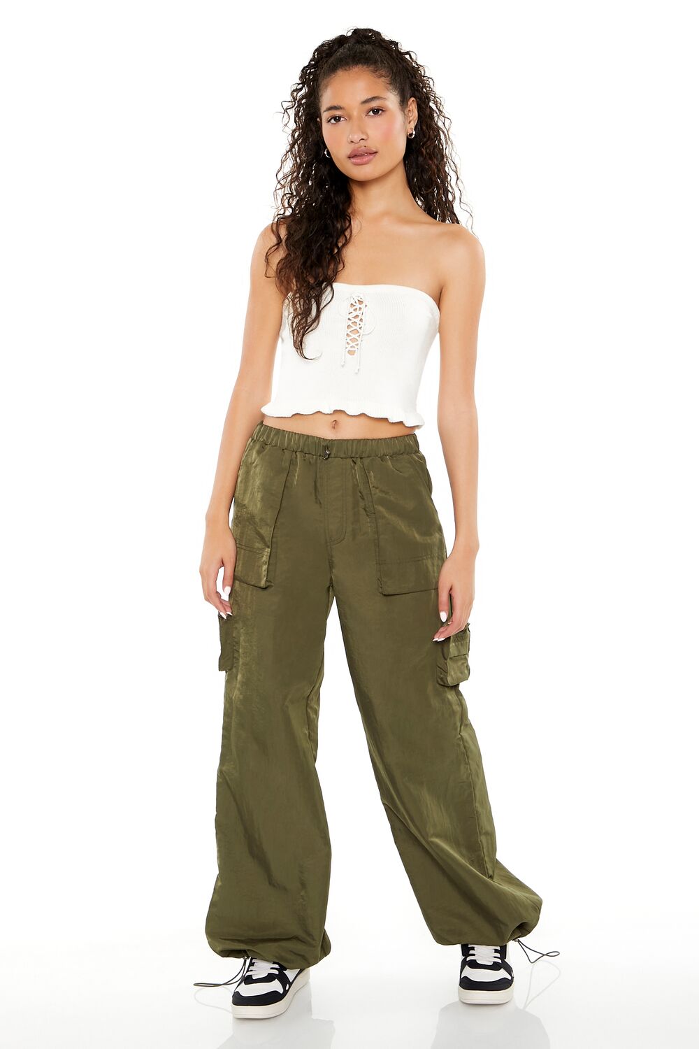 Sweater-Knit Ruffle Tube Top - Image 4