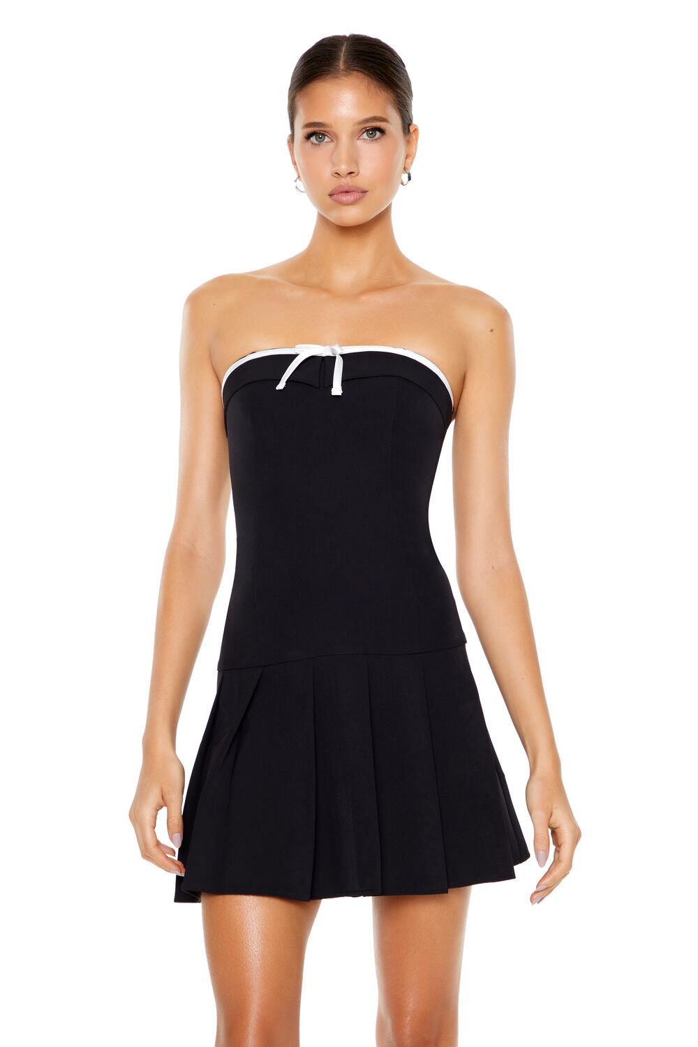 Strapless Bow Mini Dress - Image 4