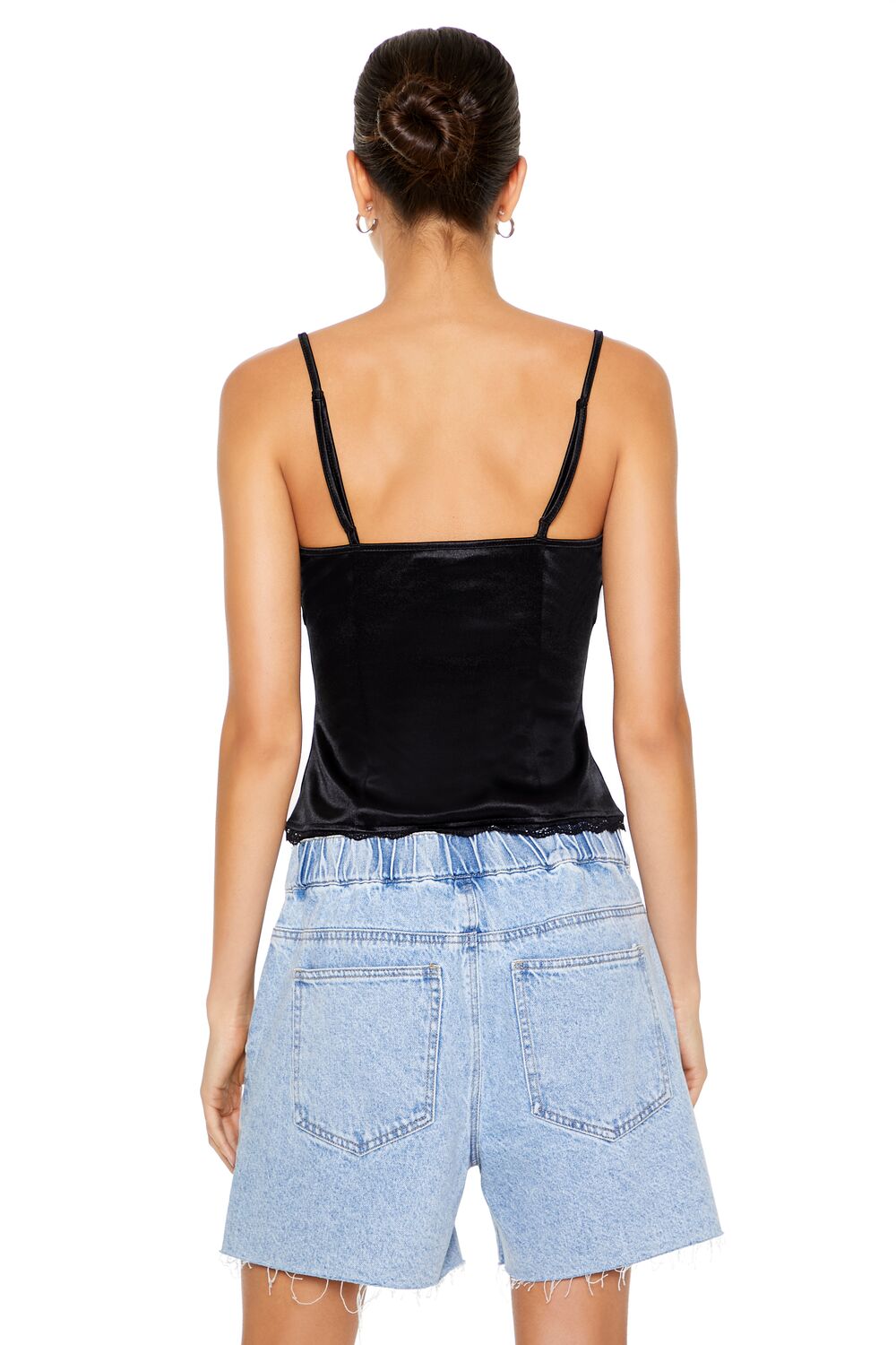 Satin Lace-Trim Cami - Image 3