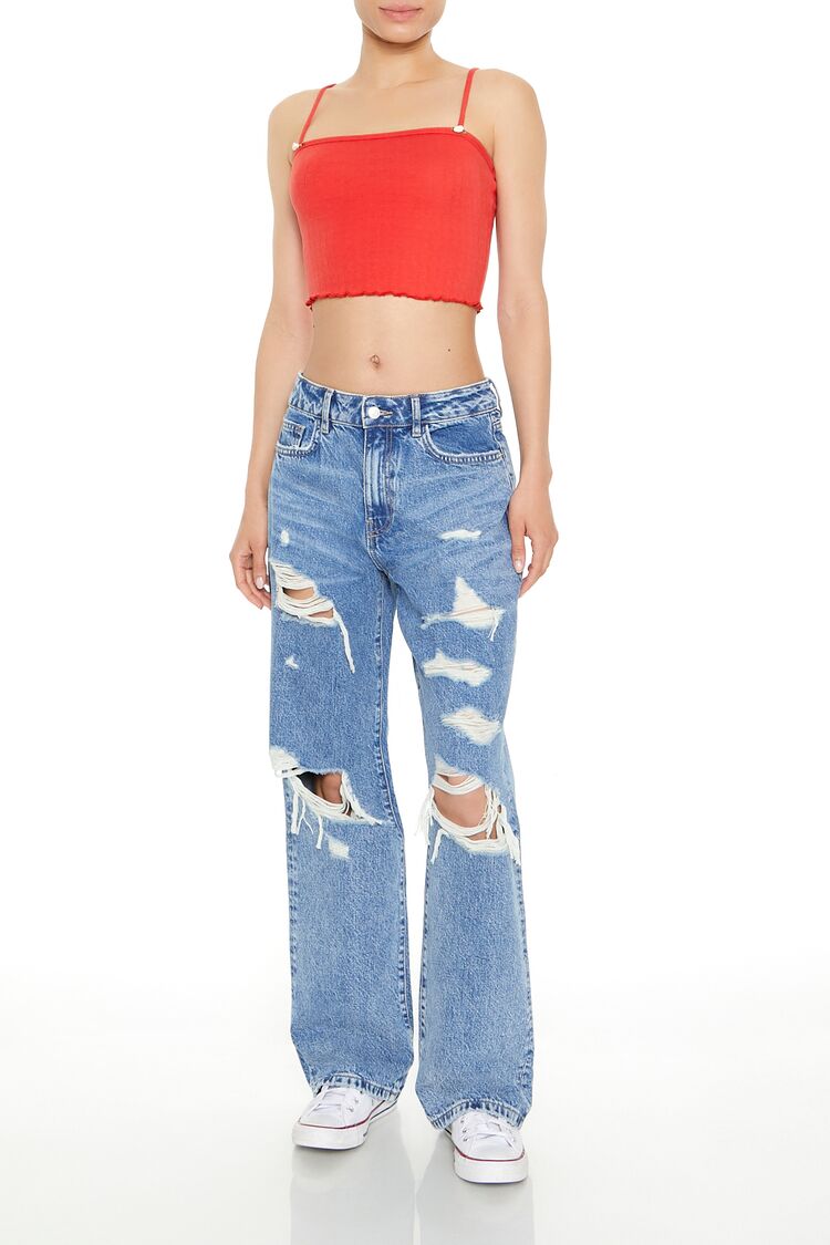 Rosette Lettuce-Edge Cropped Cami - Image 11