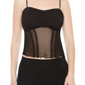 Sheer Mesh Bow Cami