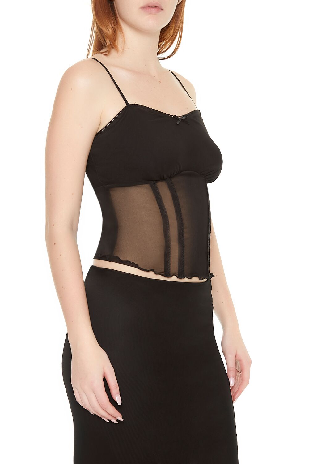 Sheer Mesh Bow Cami - Image 2