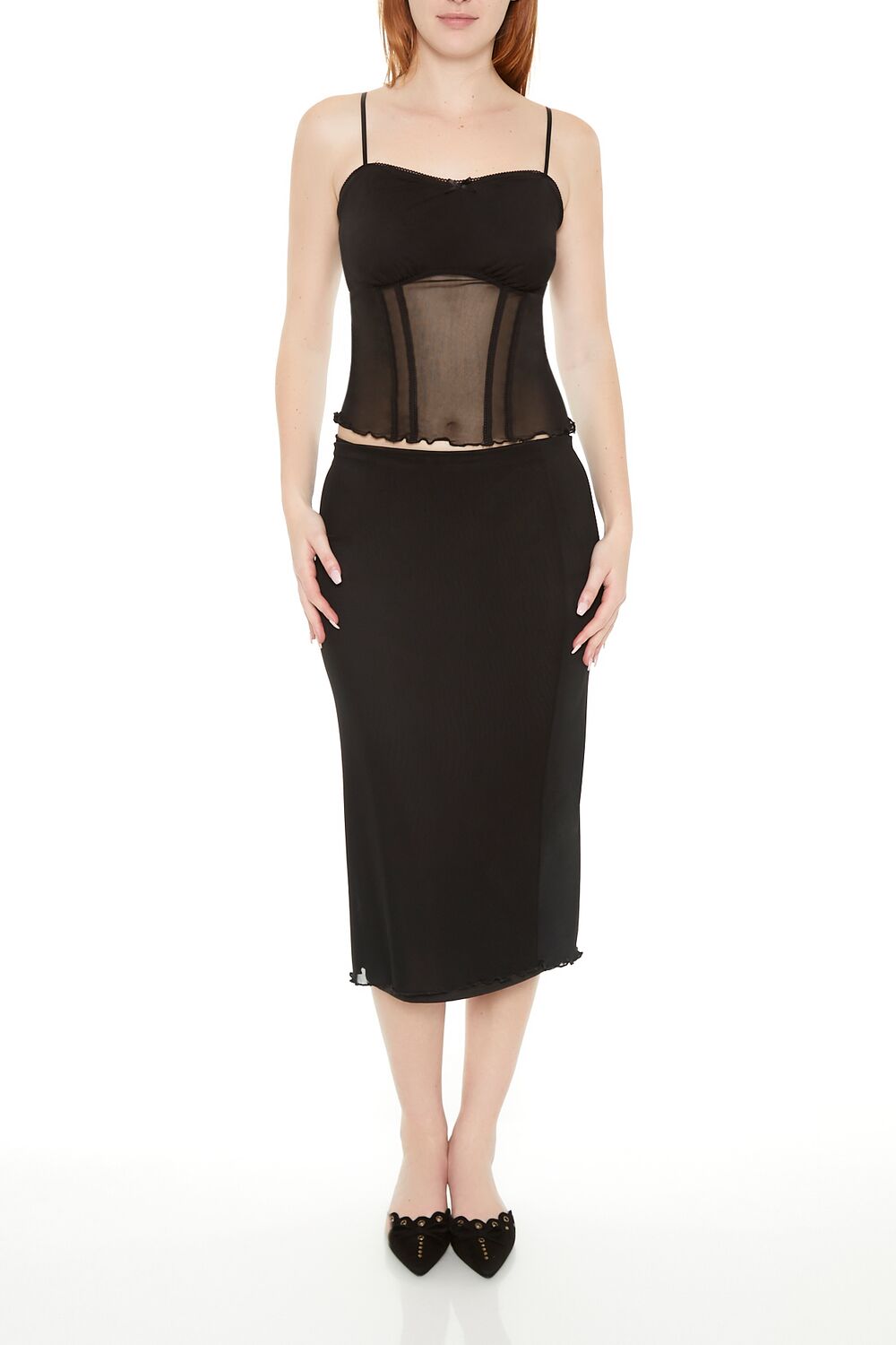 Sheer Mesh Bow Cami - Image 4