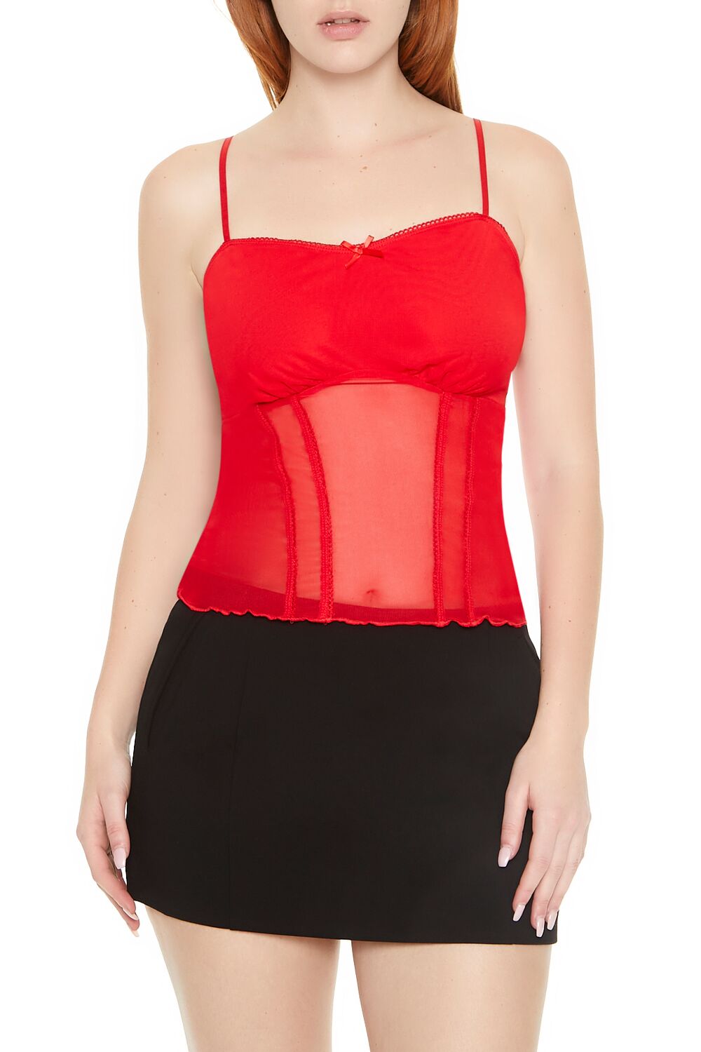 Sheer Mesh Bow Cami - Image 6