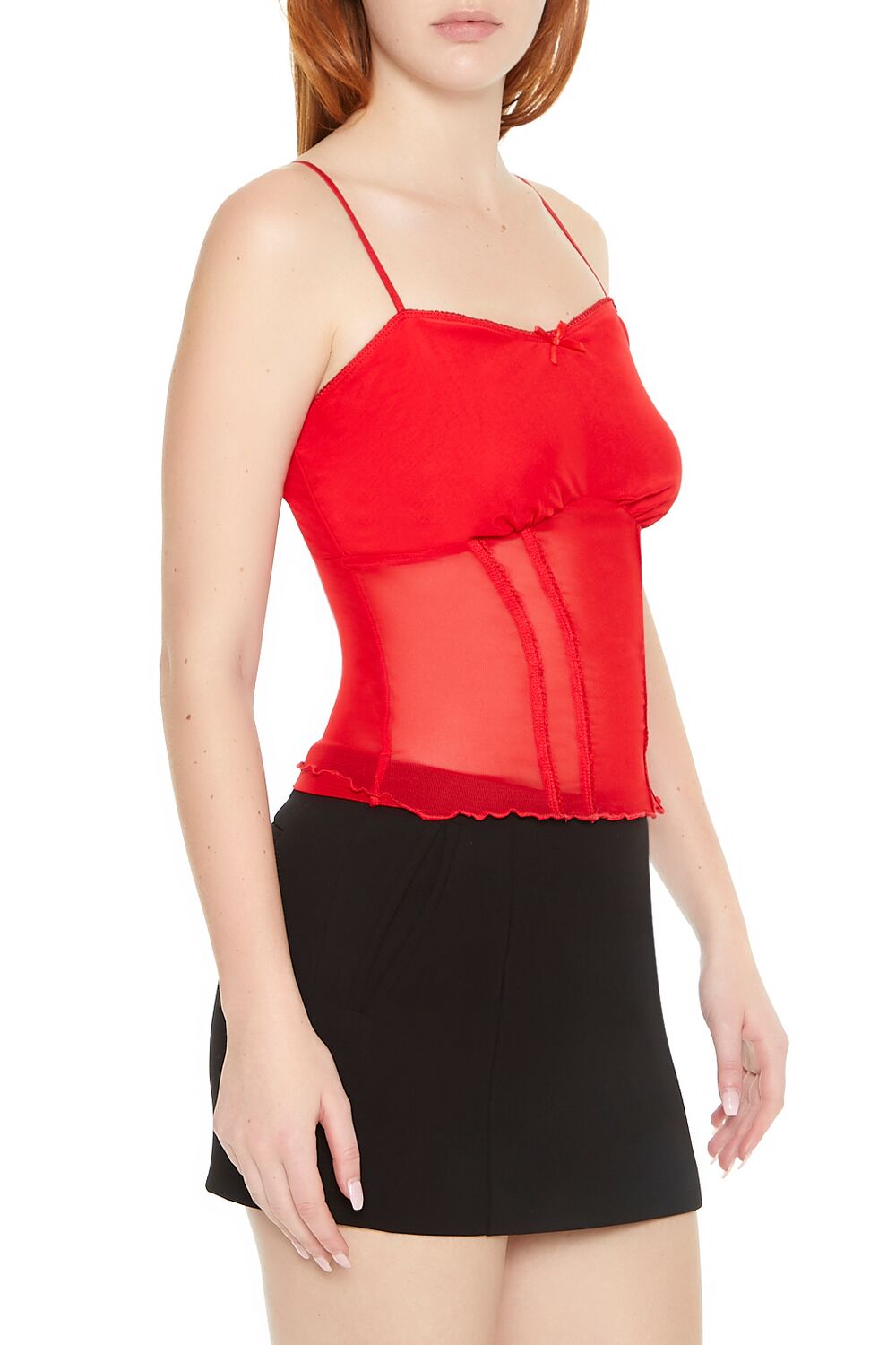 Sheer Mesh Bow Cami - Image 7