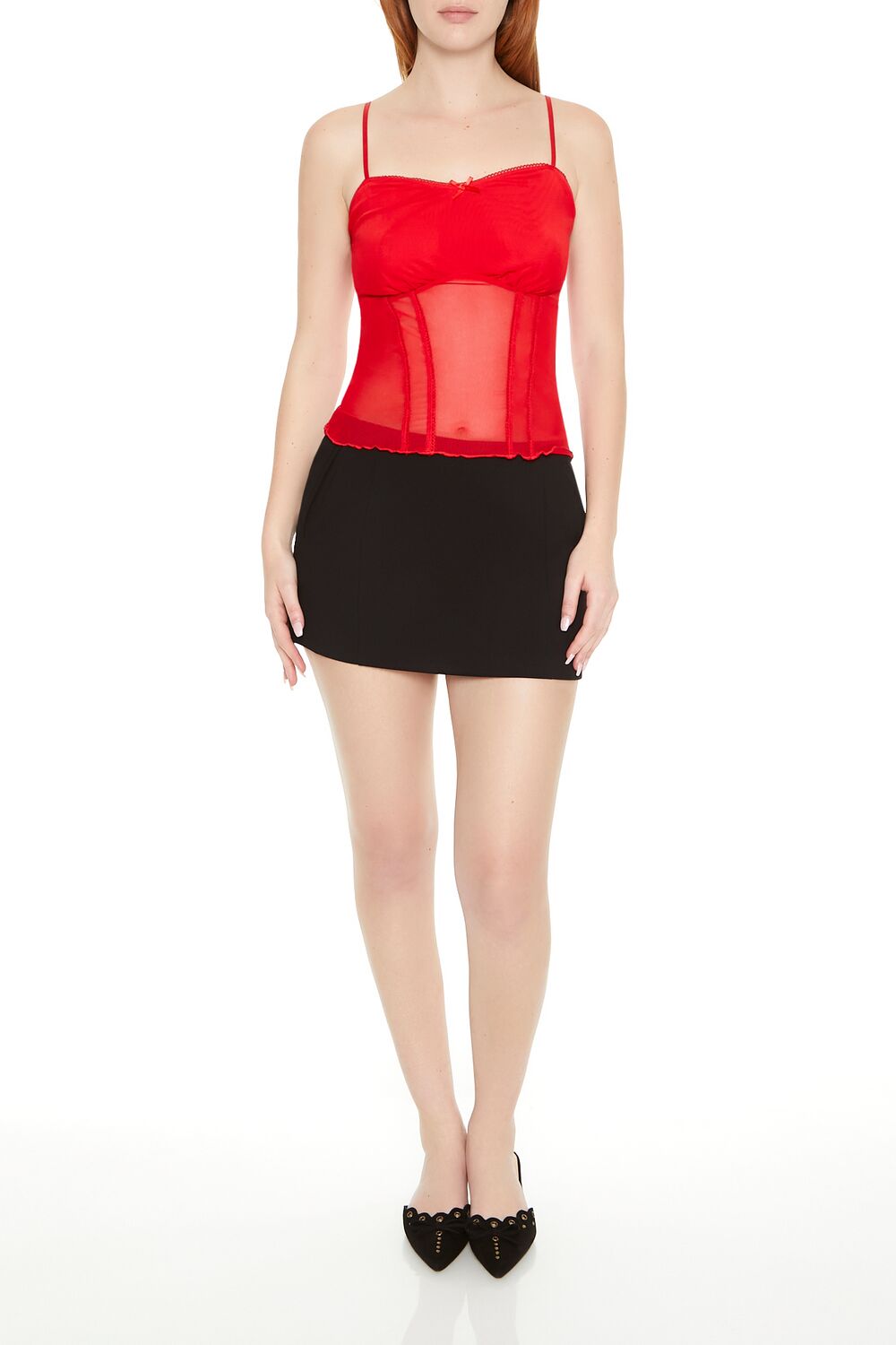 Sheer Mesh Bow Cami - Image 9