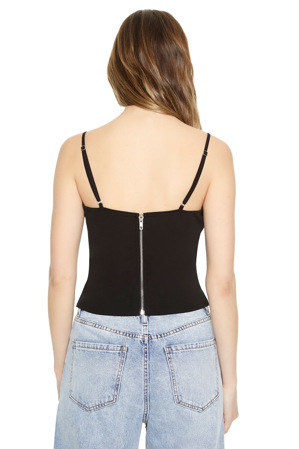 Cropped Zip-Back Cami - Image 3
