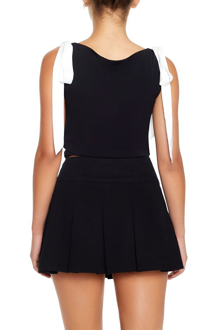 Sleeveless Satin Bow Top - Image 6