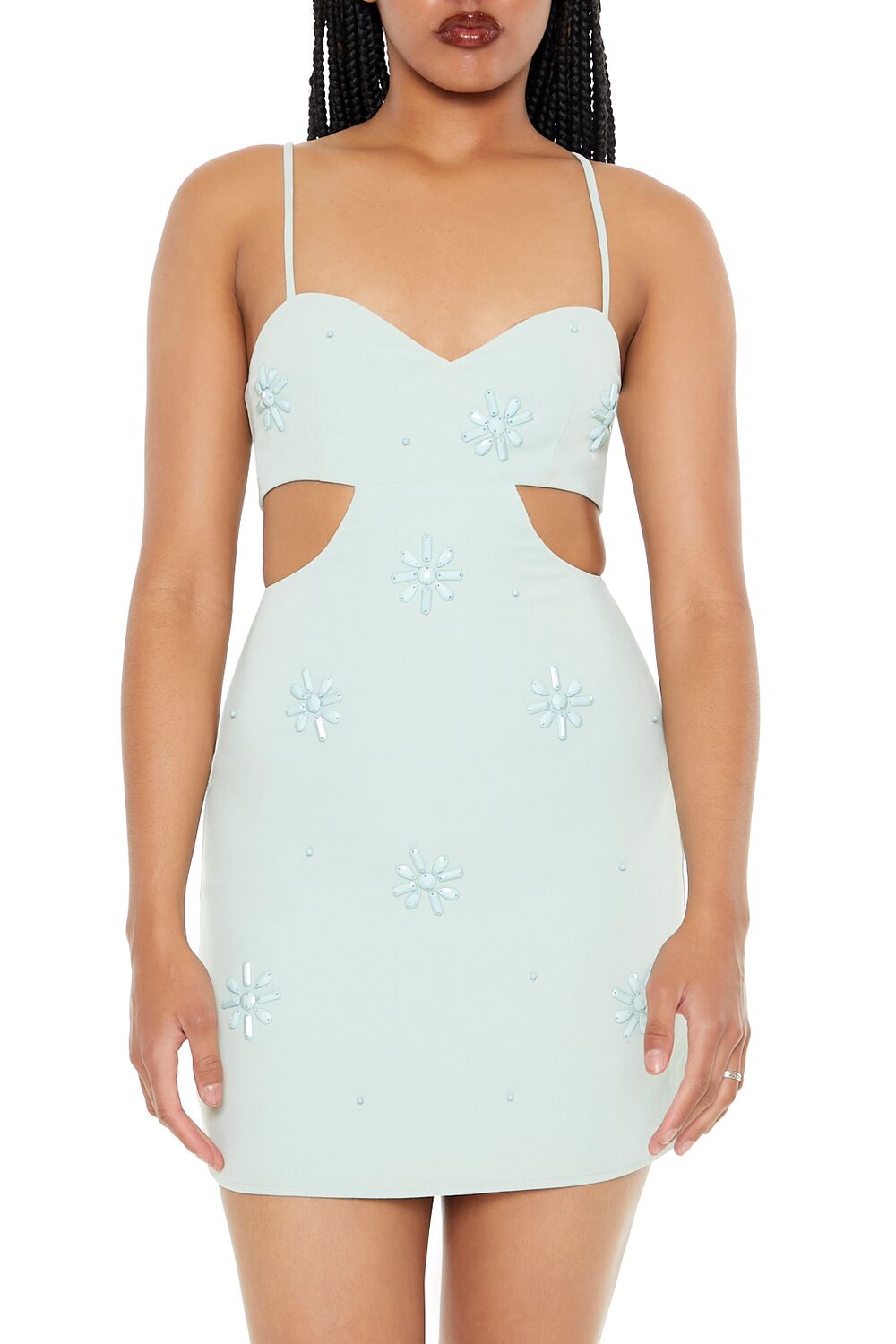 Flower Cutout Mini Dress - Image 4