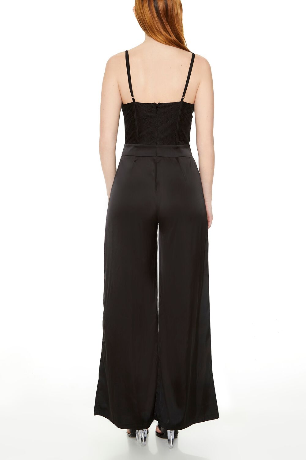 Satin & Lace Bustier Jumpsuit - Image 3