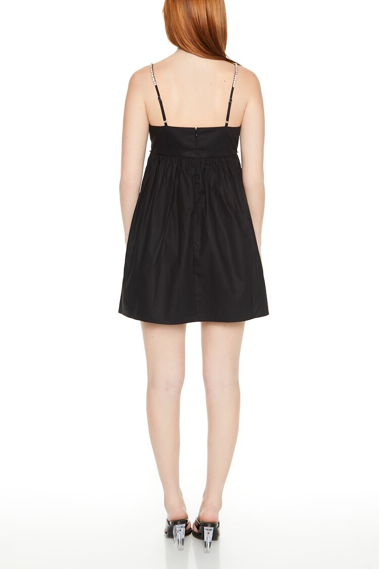 Rhinestone Babydoll Mini Dress - Image 9