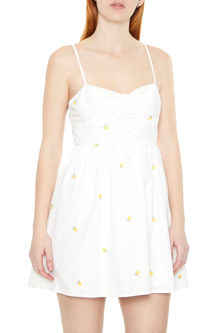 Embroidered Floral Bustier Mini Dress - Image 4