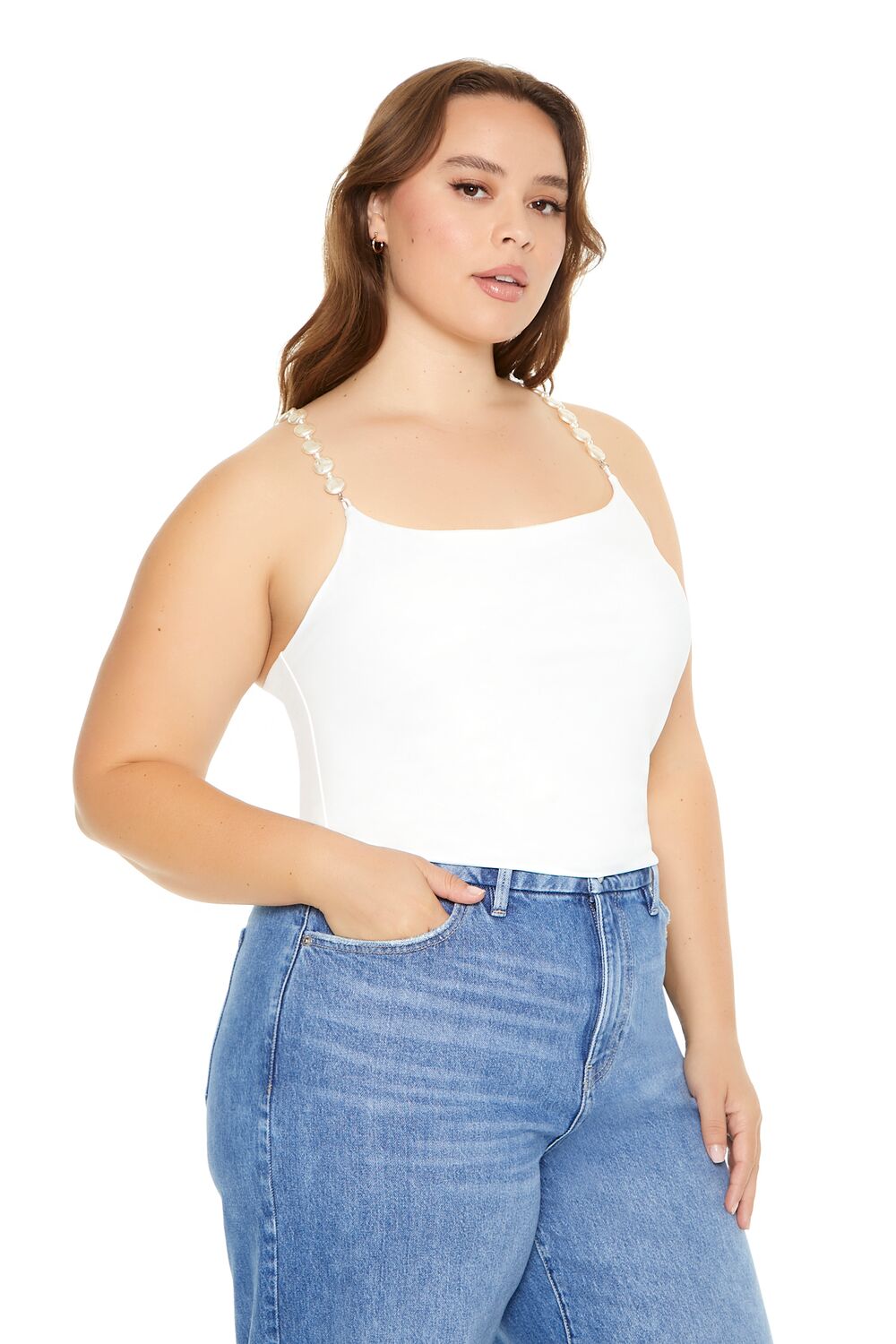 Plus Size Faux Pearl Cami - Image 7