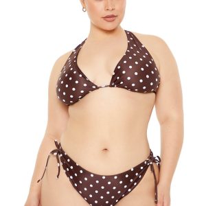 Plus Size Polka Dot Bikini Bottoms