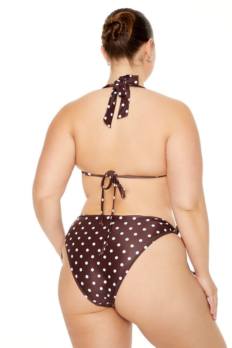 Plus Size Polka Dot Bikini Bottoms - Image 3