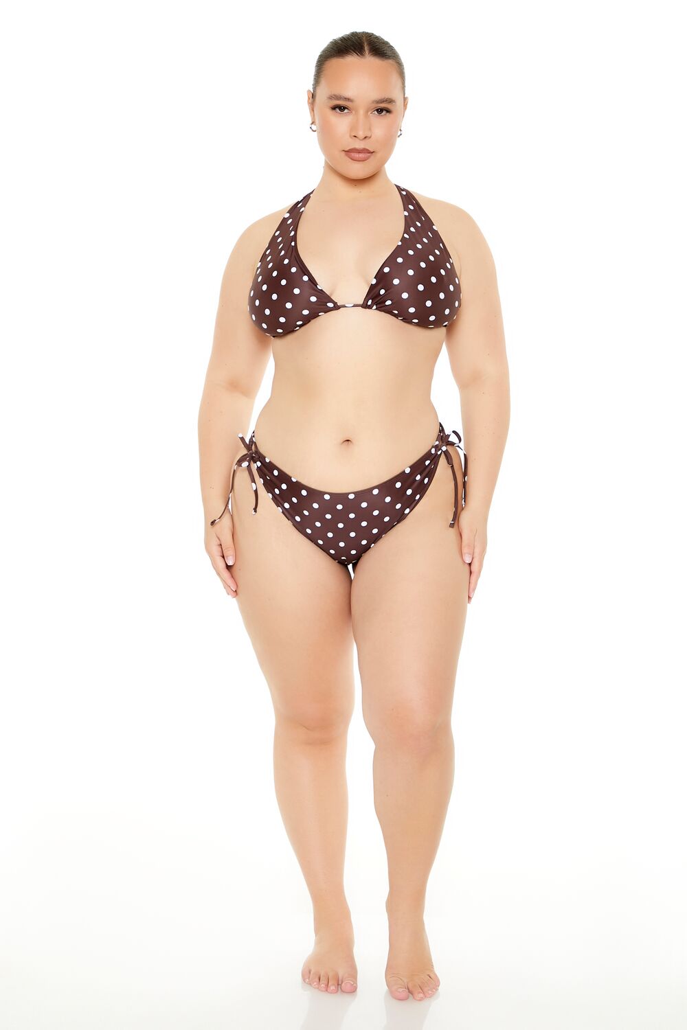 Plus Size Polka Dot Bikini Bottoms - Image 4