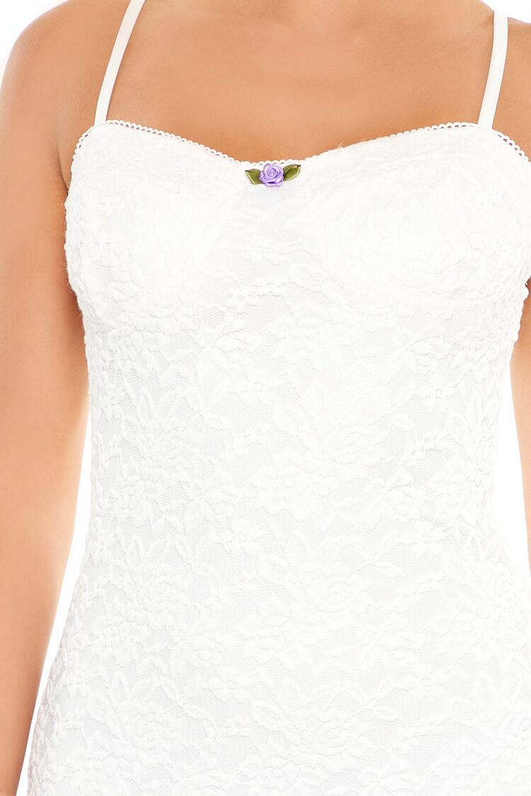 Rosette Lace Mini Dress - Image 5