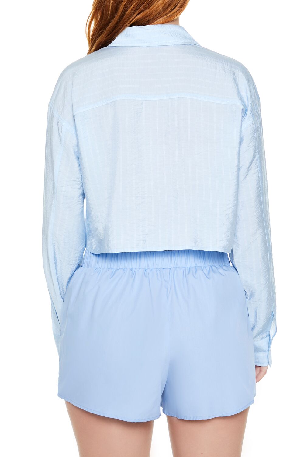Cropped Pinstripe Shirt - Image 5