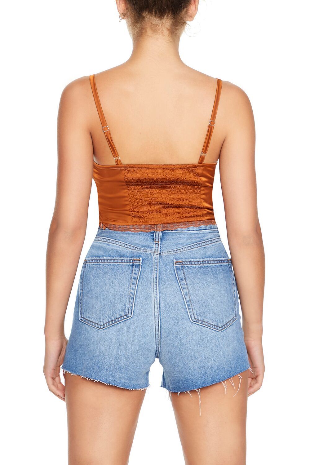 Satin Lace-Up Bustier Cami - Image 12