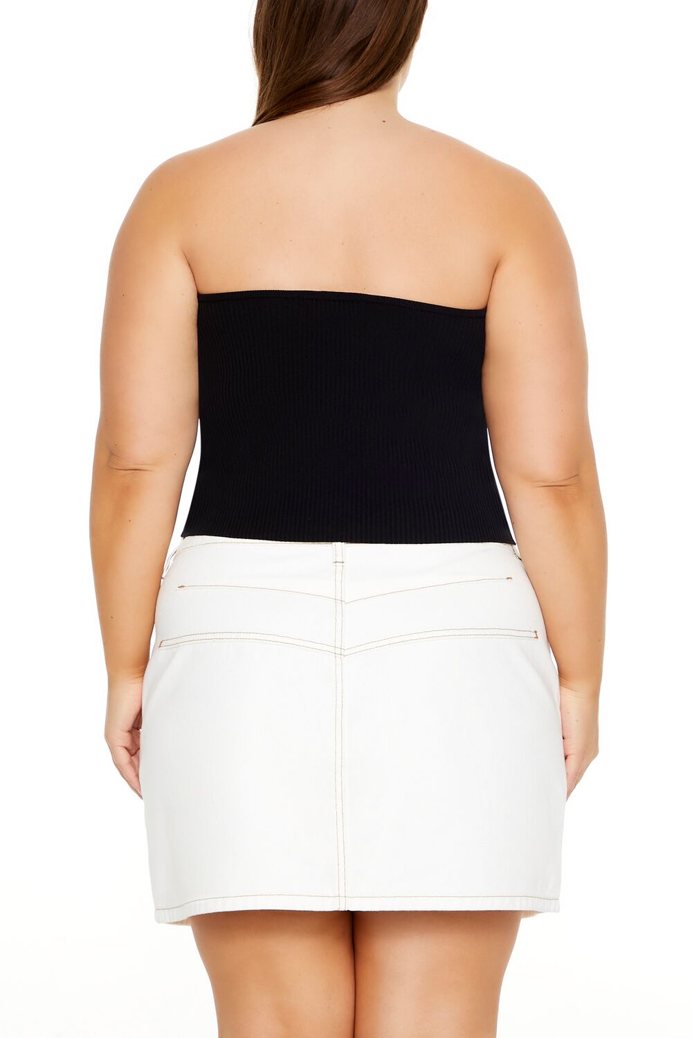 Plus Size Sweater-Knit Tube Top - Image 6