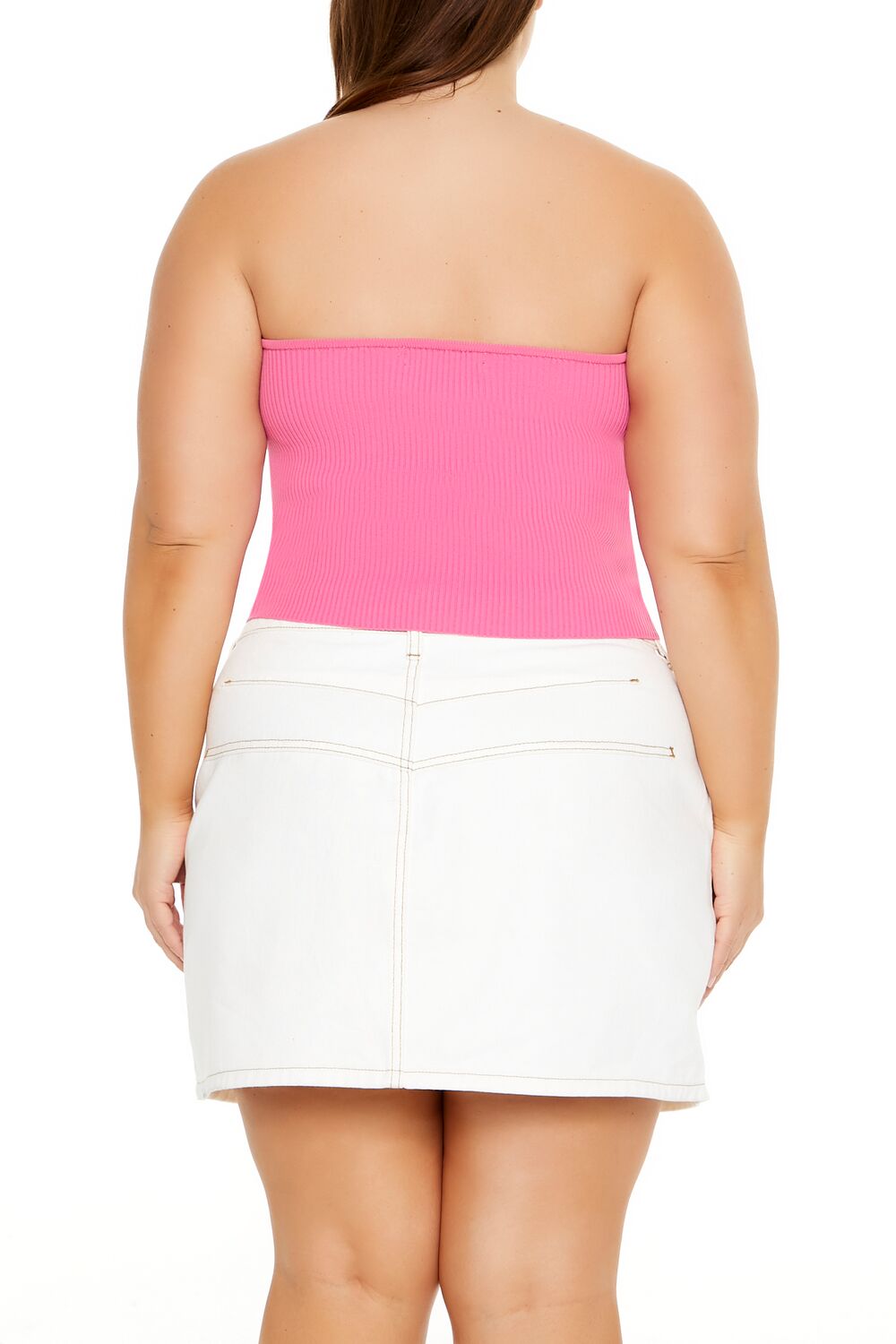 Plus Size Sweater-Knit Tube Top - Image 12