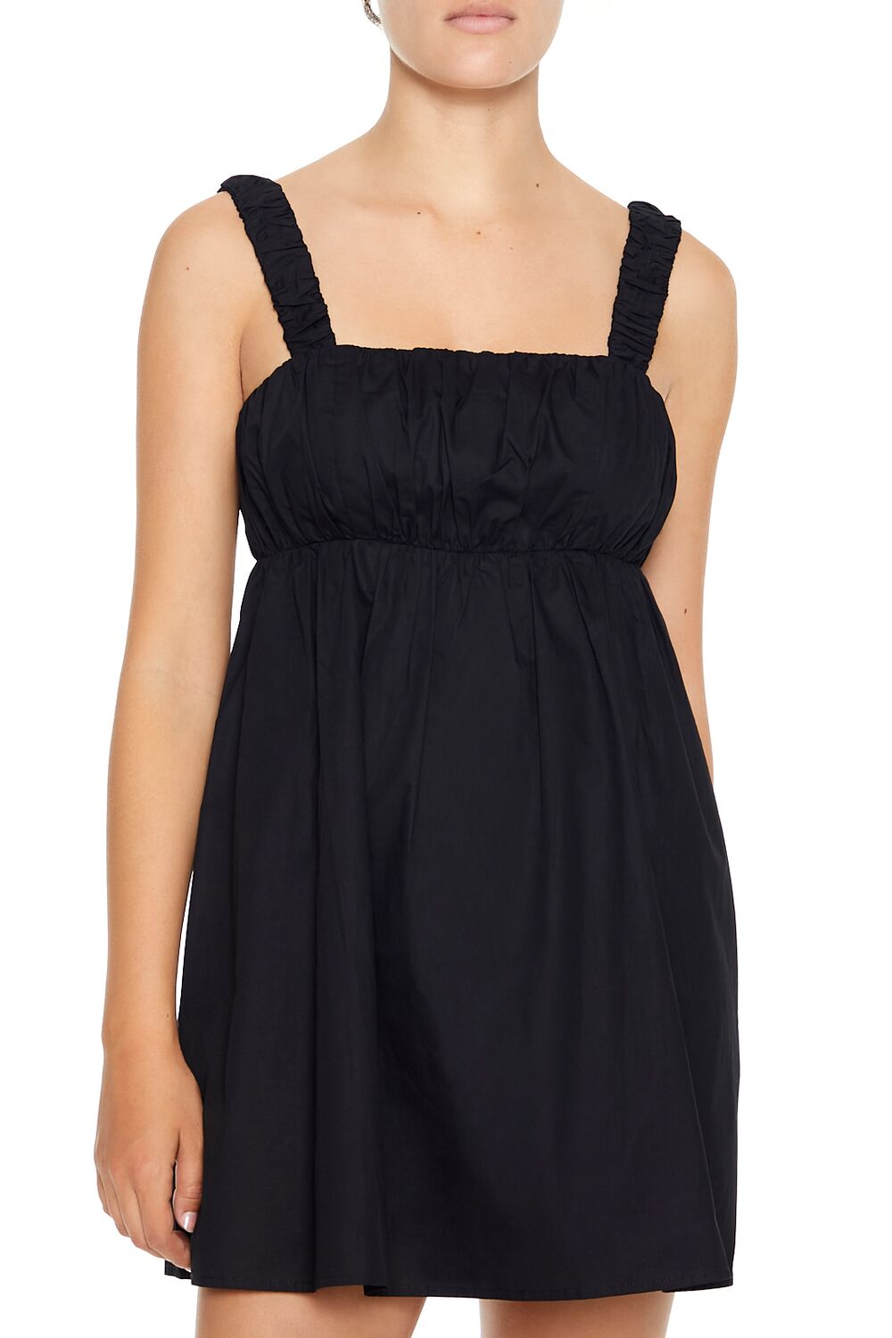 Poplin Babydoll Mini Dress - Image 3