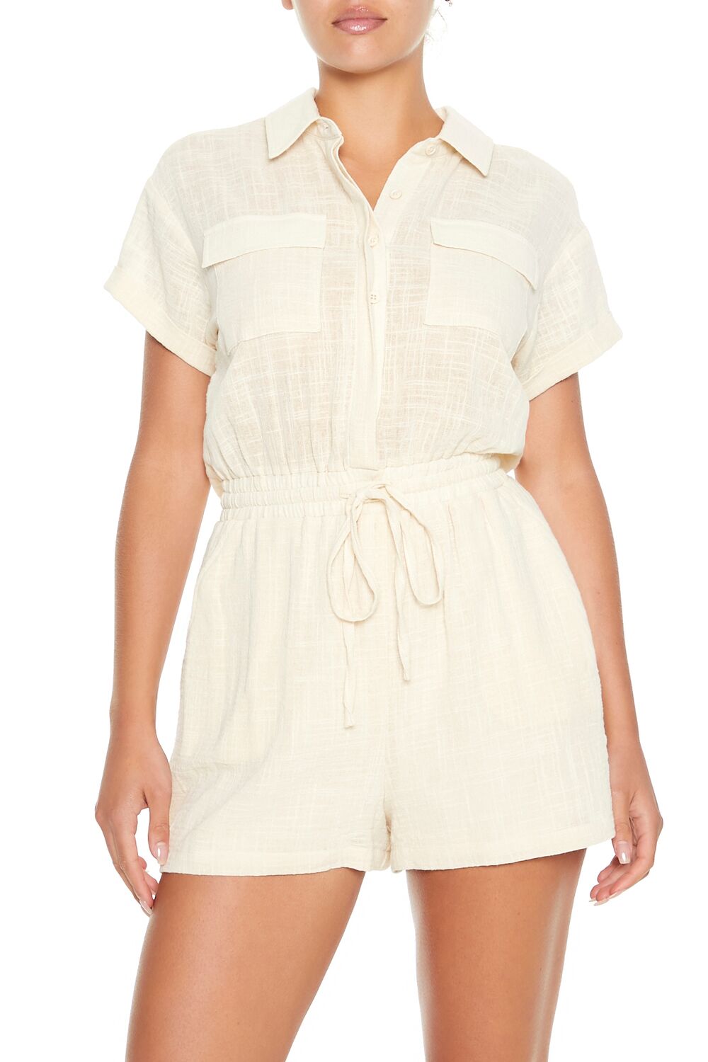 Gauze Tie-Waist Romper - Image 2