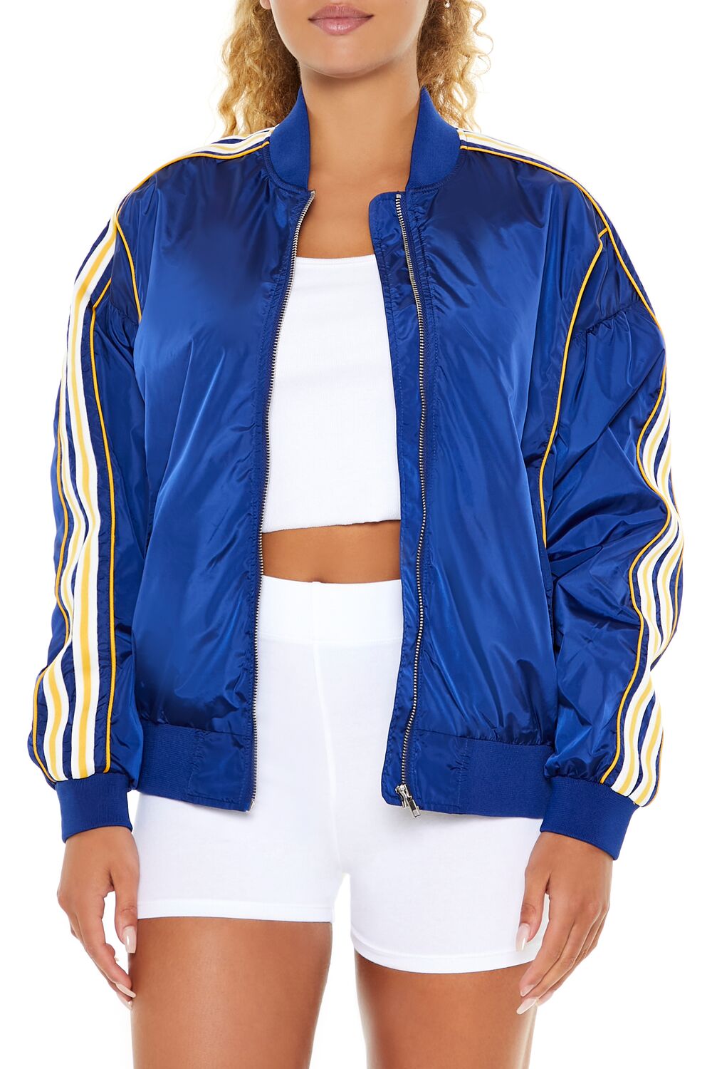 Varsity Zip-Up Bomber Jacket