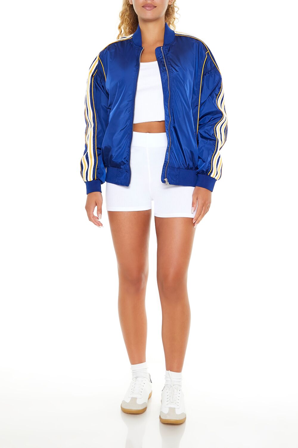 Varsity Zip-Up Bomber Jacket - Image 2