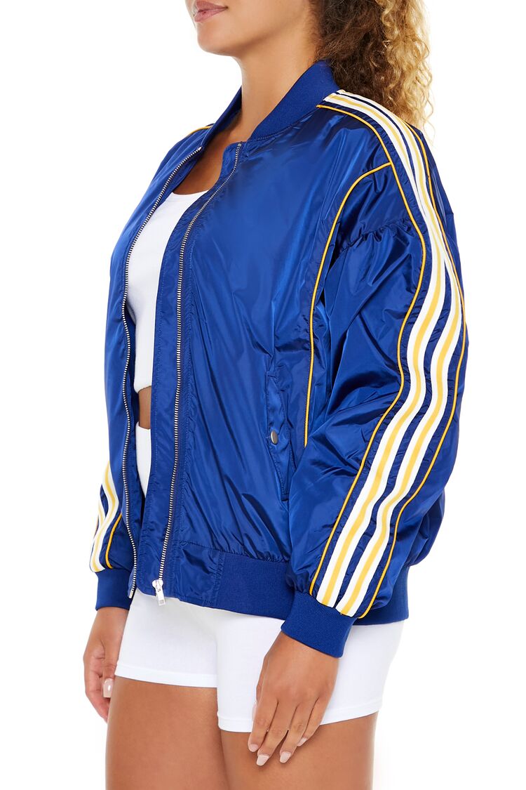 Varsity Zip-Up Bomber Jacket - Image 4
