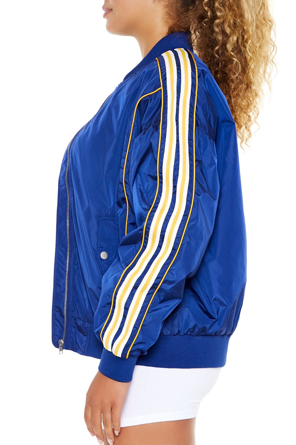 Varsity Zip-Up Bomber Jacket - Image 5