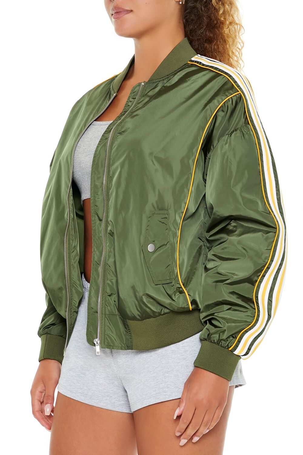 Varsity Zip-Up Bomber Jacket - Image 10