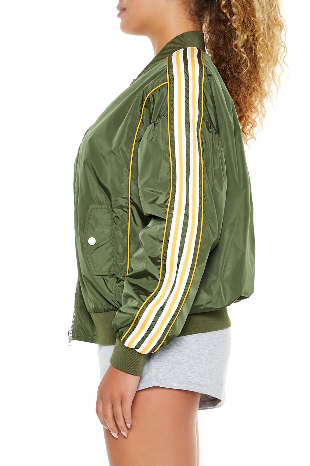 Varsity Zip-Up Bomber Jacket - Image 11