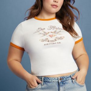 Plus Size Lee Riders Graphic Ringer Tee