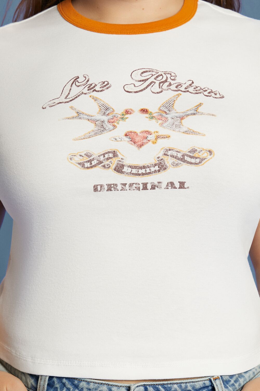 Plus Size Lee Riders Graphic Ringer Tee - Image 3