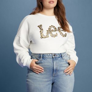 Plus Size Lee Embellished French Terry Pullover