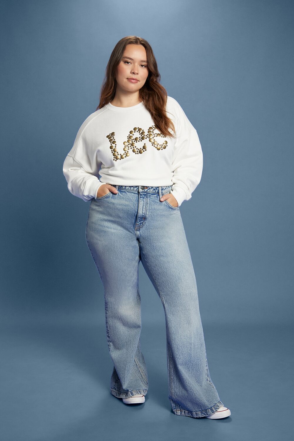 Plus Size Lee Embellished French Terry Pullover - Image 2