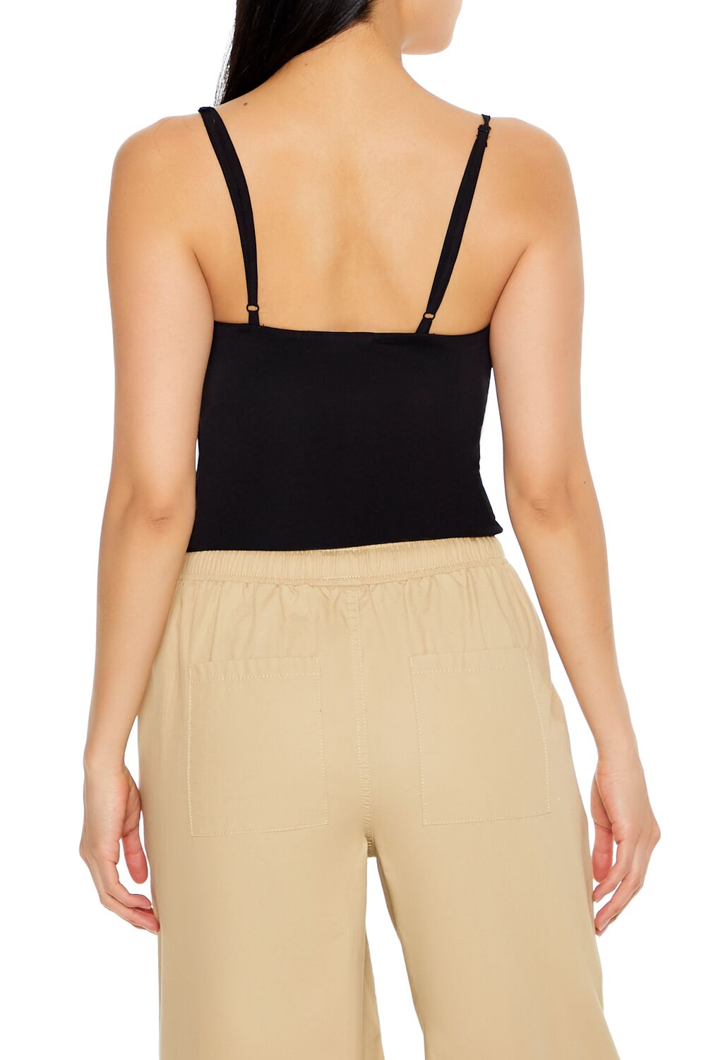 Lace-Trim Rosette Cropped Cami - Image 5