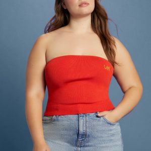 Plus Size Lee Sweater-Knit Tube Top