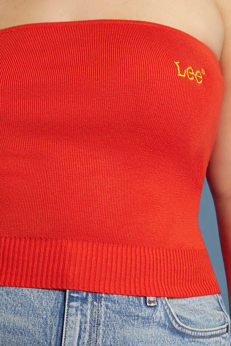 Plus Size Lee Sweater-Knit Tube Top - Image 3