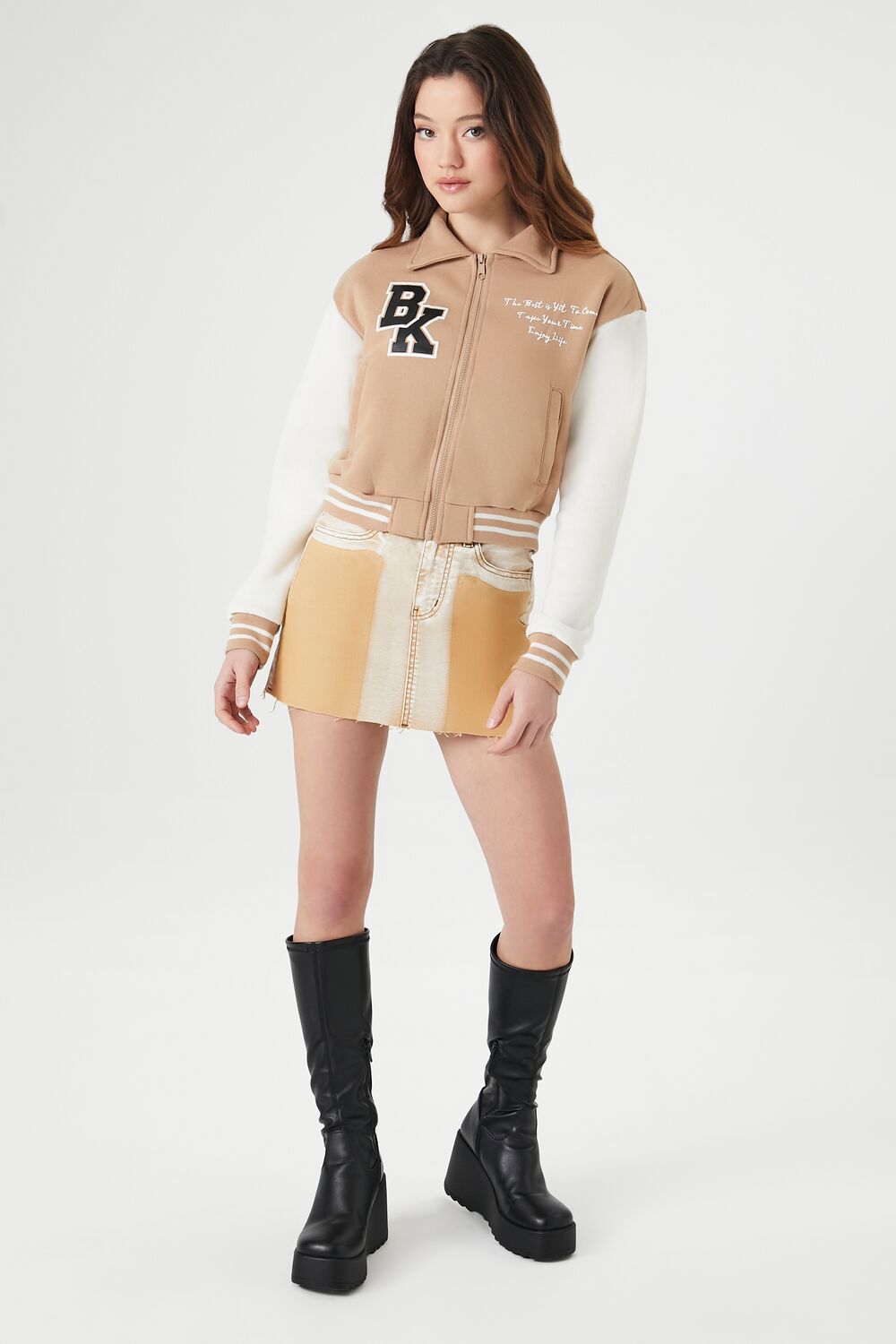 Varsity Letterman Bomber Jacket - Image 4