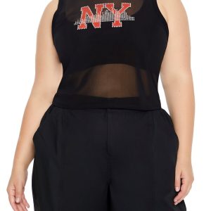 Plus Size Rhinestone NY Tank Top