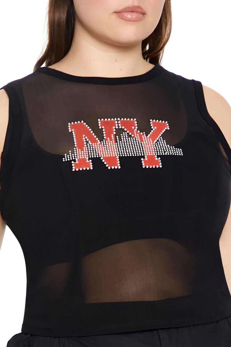 Plus Size Rhinestone NY Tank Top - Image 3
