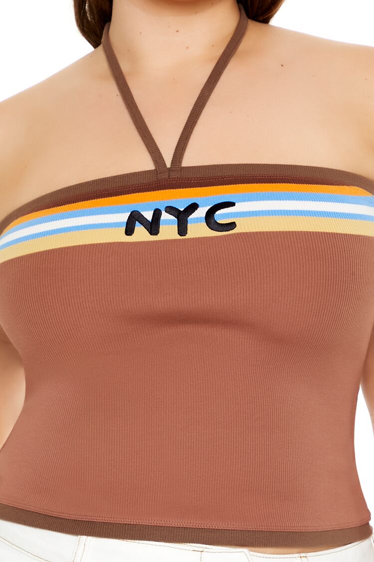 Plus Size NYC Halter Crop Top - Image 3