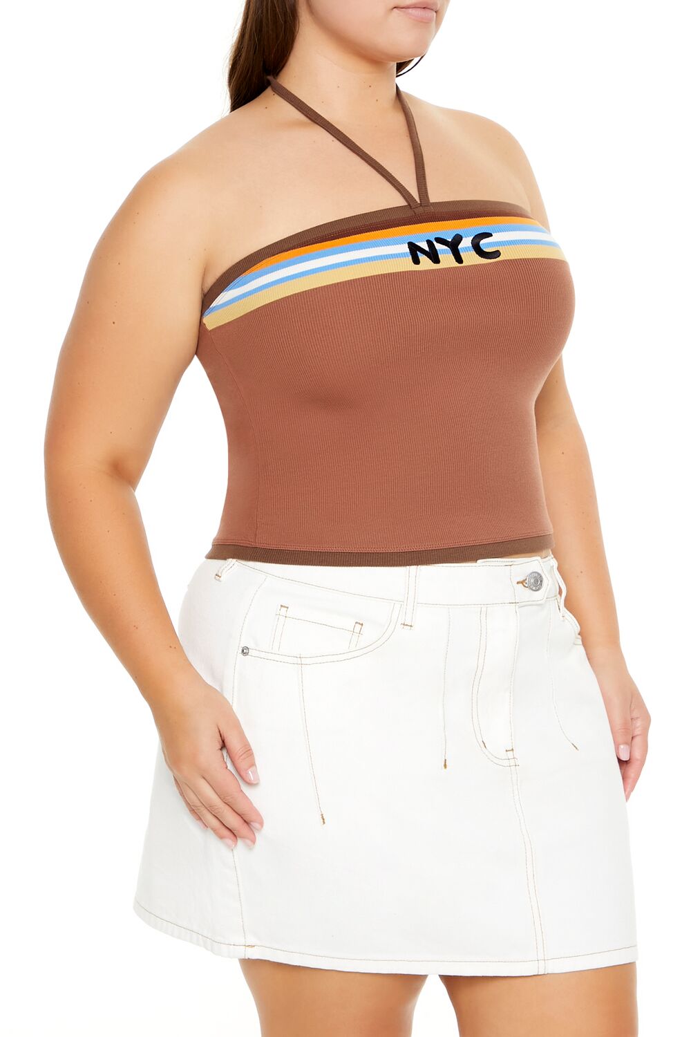 Plus Size NYC Halter Crop Top - Image 4