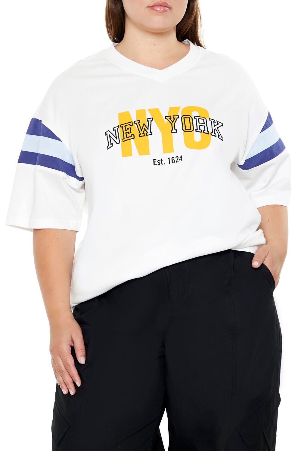 Plus Size Striped New York Tee - Image 2