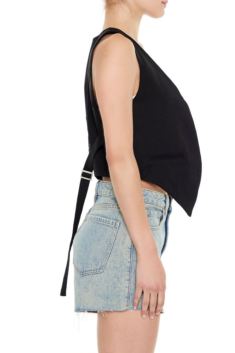 Open-Front Pointed-Hem Vest - Image 5