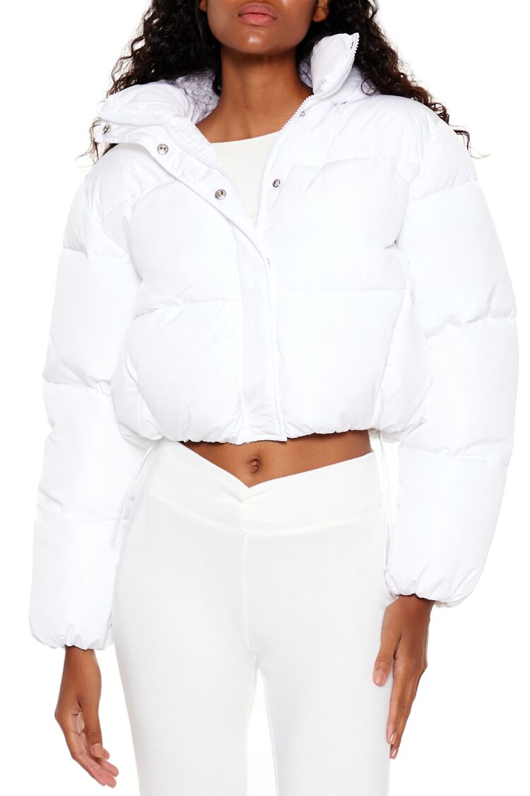 Hooded Cropped Puffer Jacket - Image 11